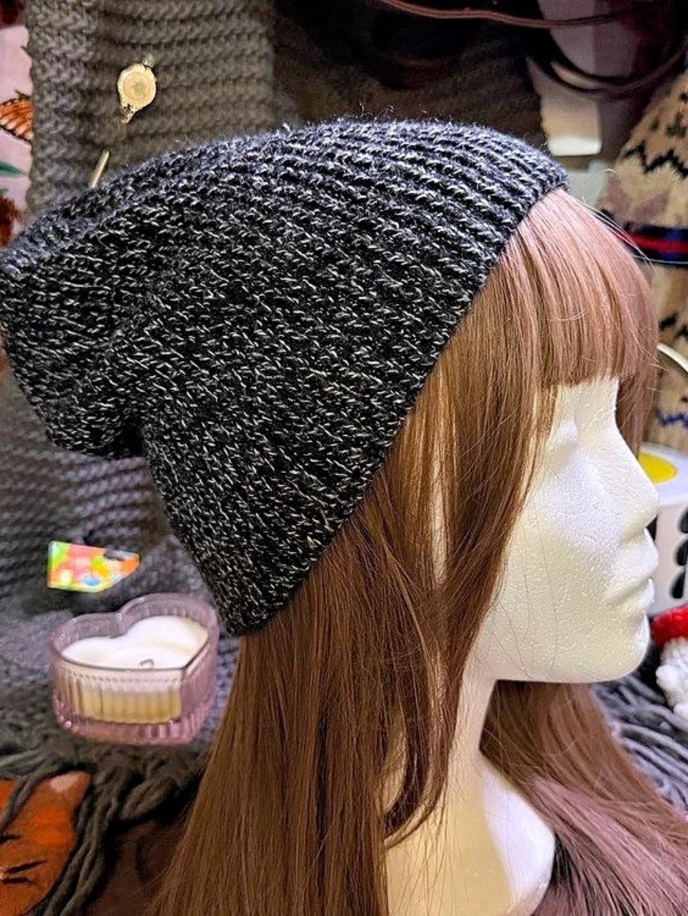 Vans Slouch Beanie in Black & Gray Like New